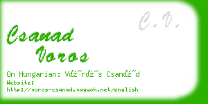 csanad voros business card