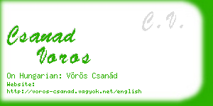 csanad voros business card